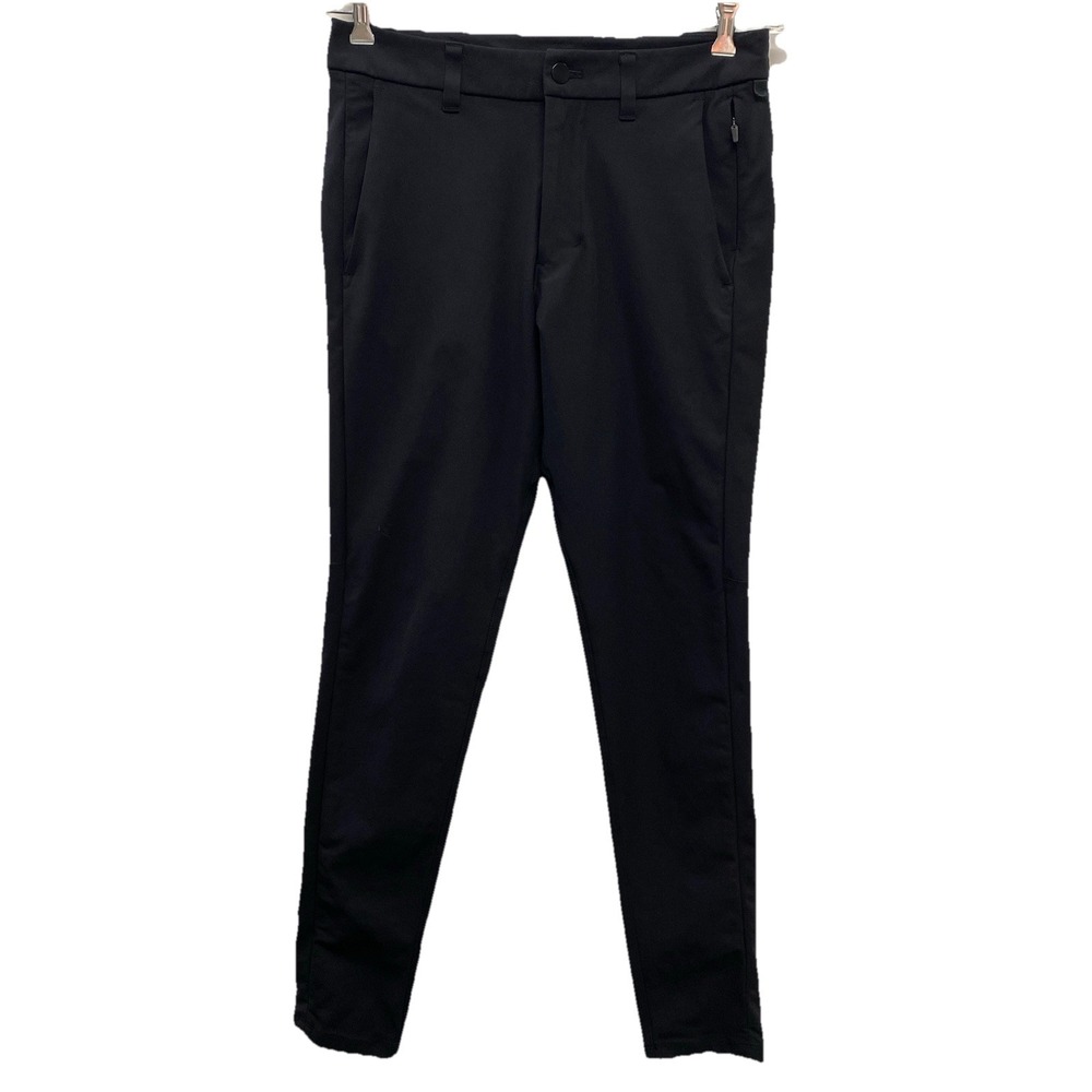 Lululemon Commission Pant Mens 28 Black Skinny Stretch ABC Warpstreme Golf Slim